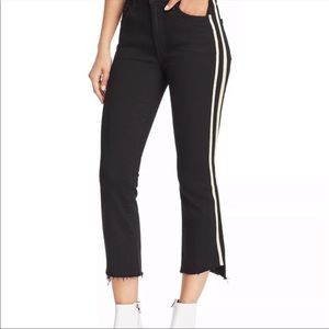Mother cropped kick flare jeans